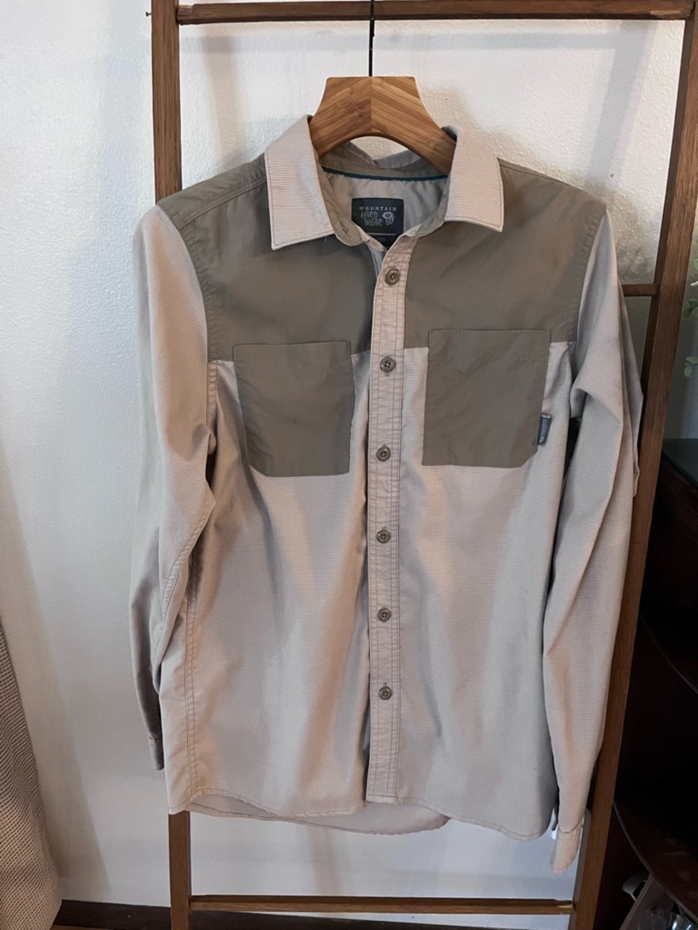 Mountain Hardwear Beige Utility Button-Up Shirt